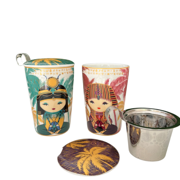 Taza Egipto, porcelana 0,35l filtro tapa - Imagen 2