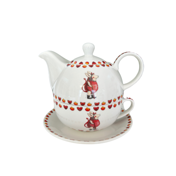 Set devil, porcelana tea for one