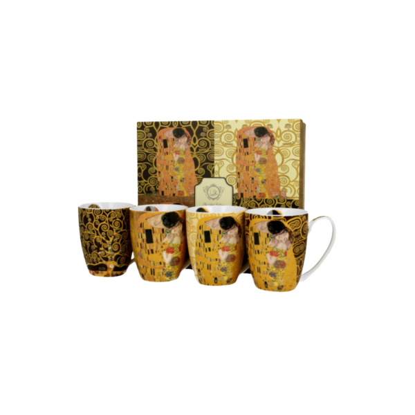 Set gustav klimt, porcelana 4 tazas 0,35 l.