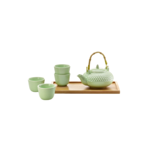 Set tanaka, porcelana tetera + 4 cuencos + bandeja