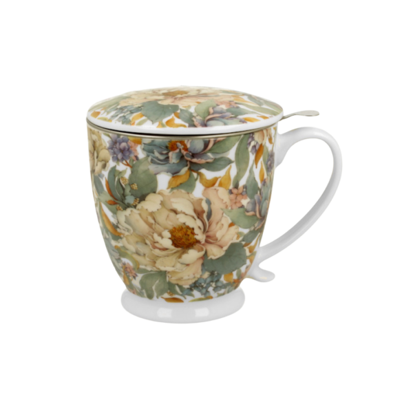 Taza peony, porcelana 0,50 l. filtro y tapa