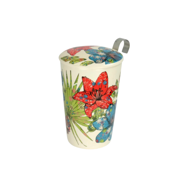 Taza rustic, porcelana 0,35 l. filtro y tapa
